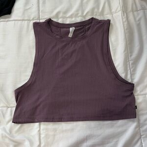 Purple Cropped Tank Top